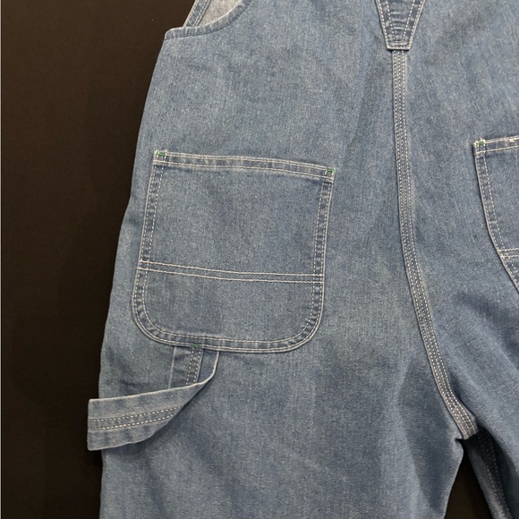 Women’s Liberty Blue Denim Overalls with Green and Gold Details - Picture 5 of 7